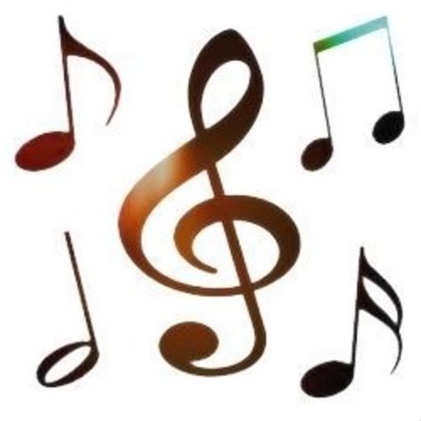 Musical note icon vector, clip art. . Music symbols clip art